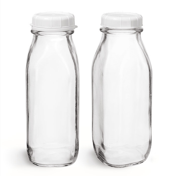 Customized Clear Glass Juice Bottle