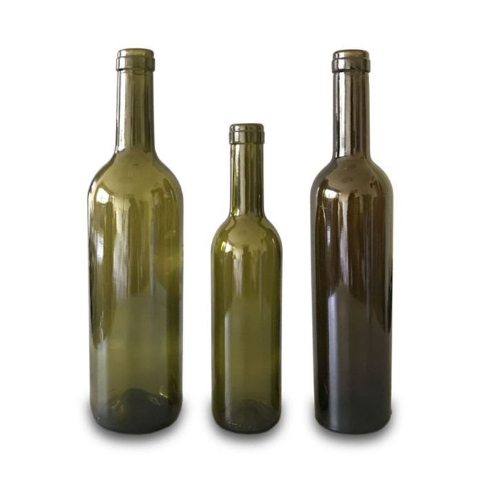 Green Glass Wine Bottle with Cork