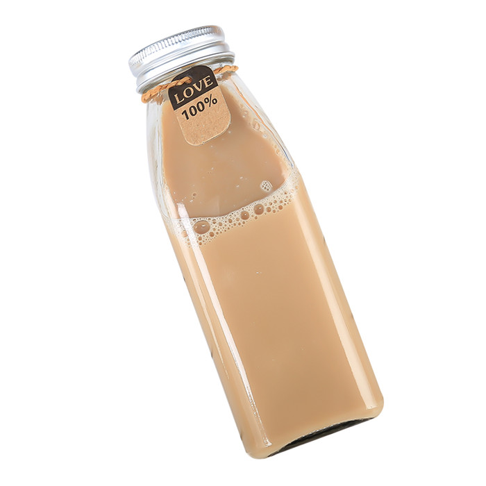 Square Glass Milk Bottle